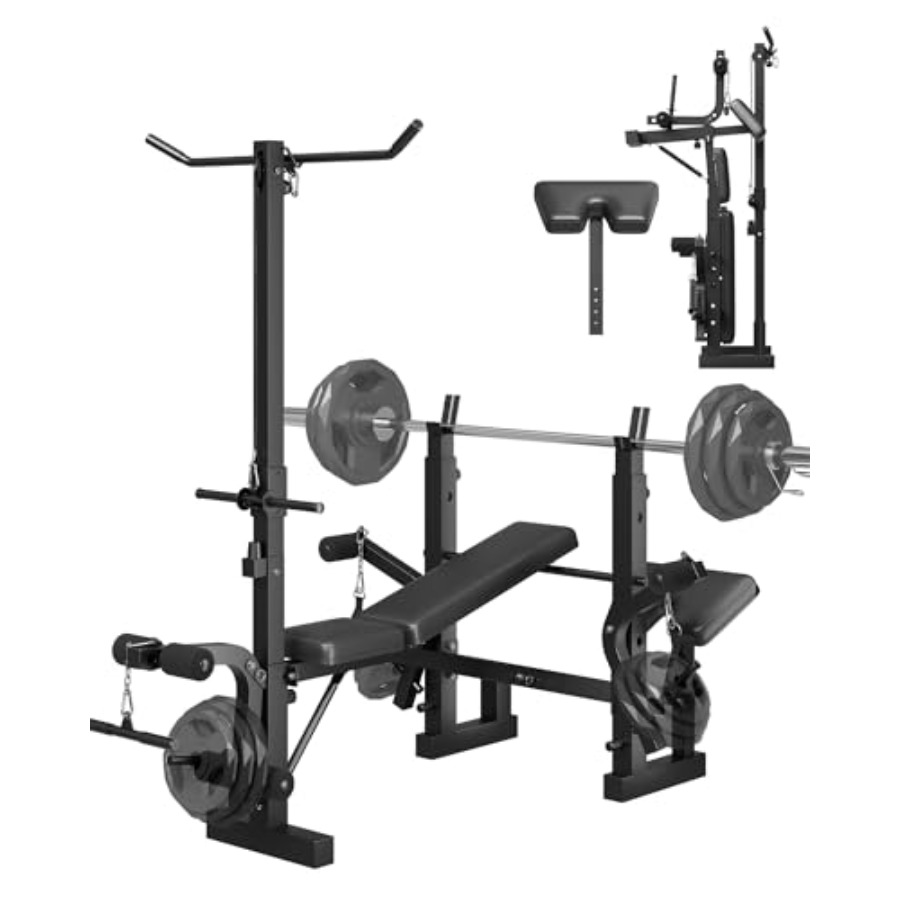 Home Gym Leg Extension - 8'i 1 Arada Katlanabilir Ağırlık Sehpası