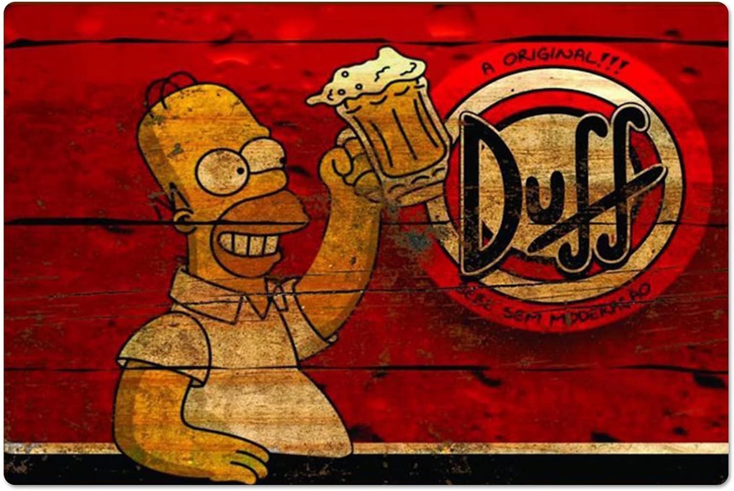 Home Gym Hack - Retro Metal Poster Homer Duff Bira