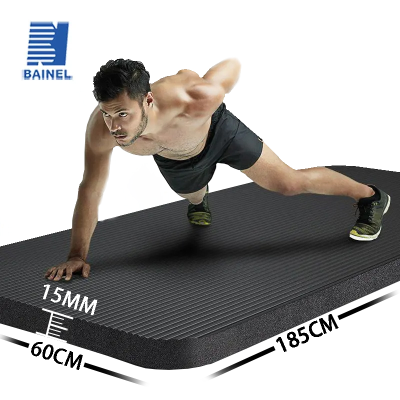 Home Gym Furniture - Kaymaz ekstra kalın 15mm Yoga Mat